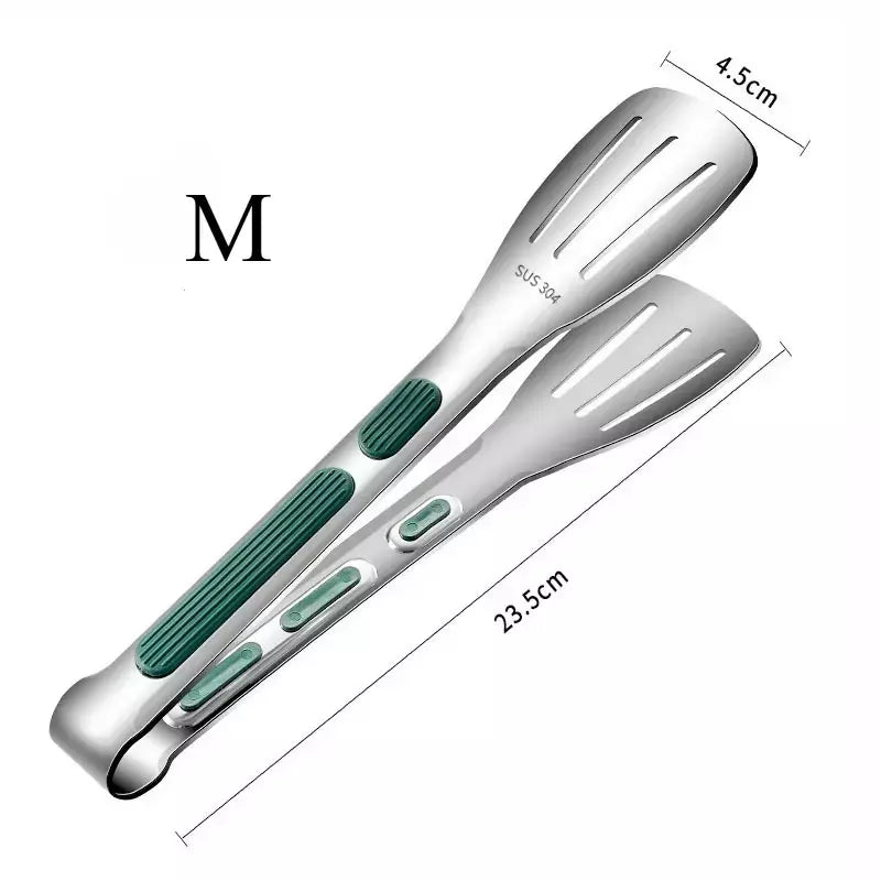 ? 304 pinças de alimentos de aço inoxidável-multipurpose grelhar churrasco cozinha pinças utilitárias para cozinhar, servir carne, legumes