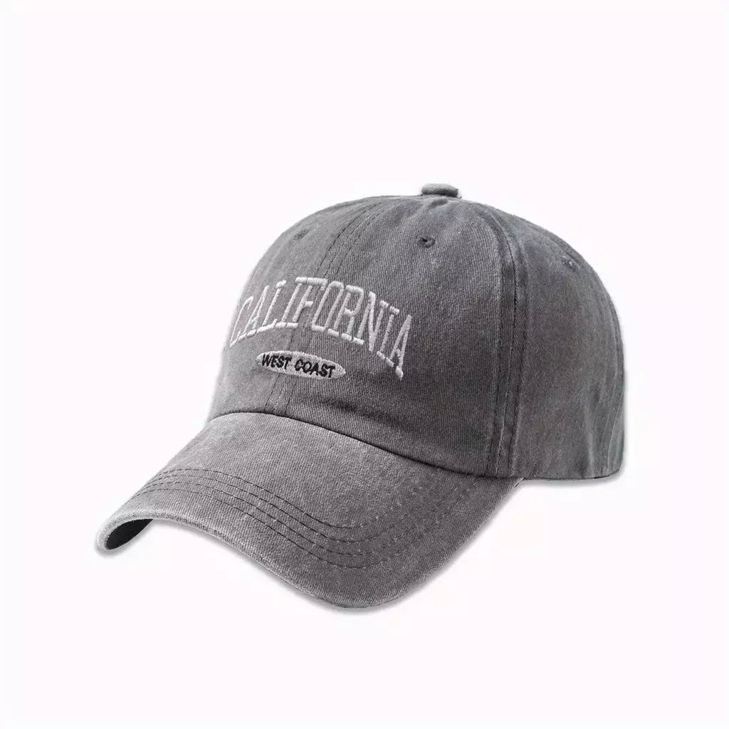 Boné de beisebol retrô vintage de algodão masculino feminino denim letras bordadas chapéu de algodão macio bonés casuais retrô unissex chapéus