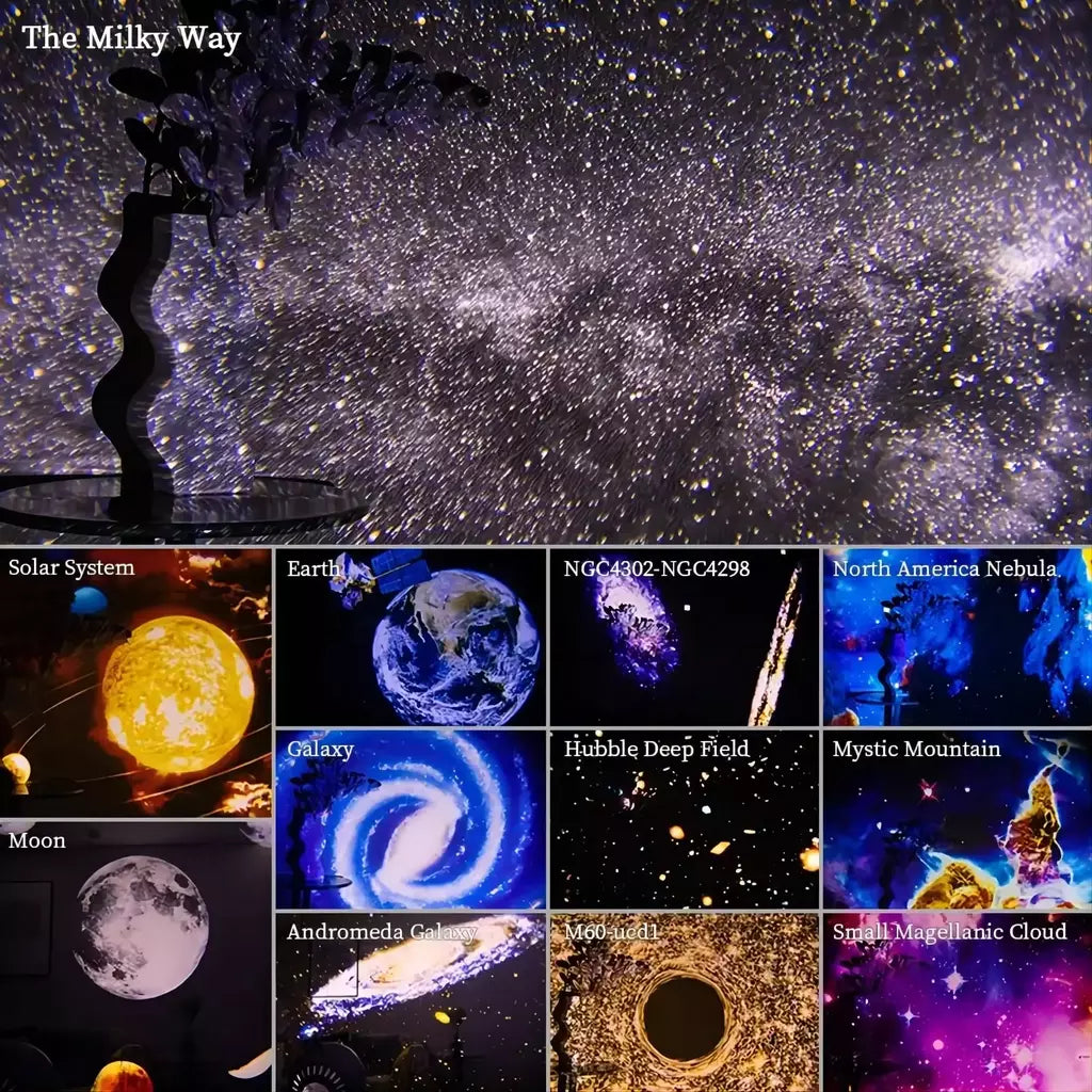 Projetor LED Starry Sky para crianças, projetor Galaxy, lâmpada noturna do planetário, sala decorativa, Kids Gift, rotação de 360 °