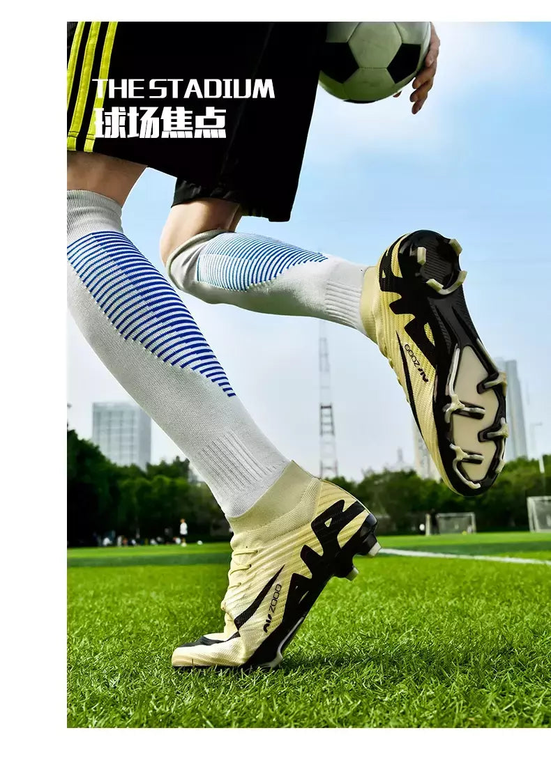 Sapatos de futebol antiderrapantes profissionais para homens, botas de treinamento Grass Society, grampos de qualidade superior, botas originais, novos