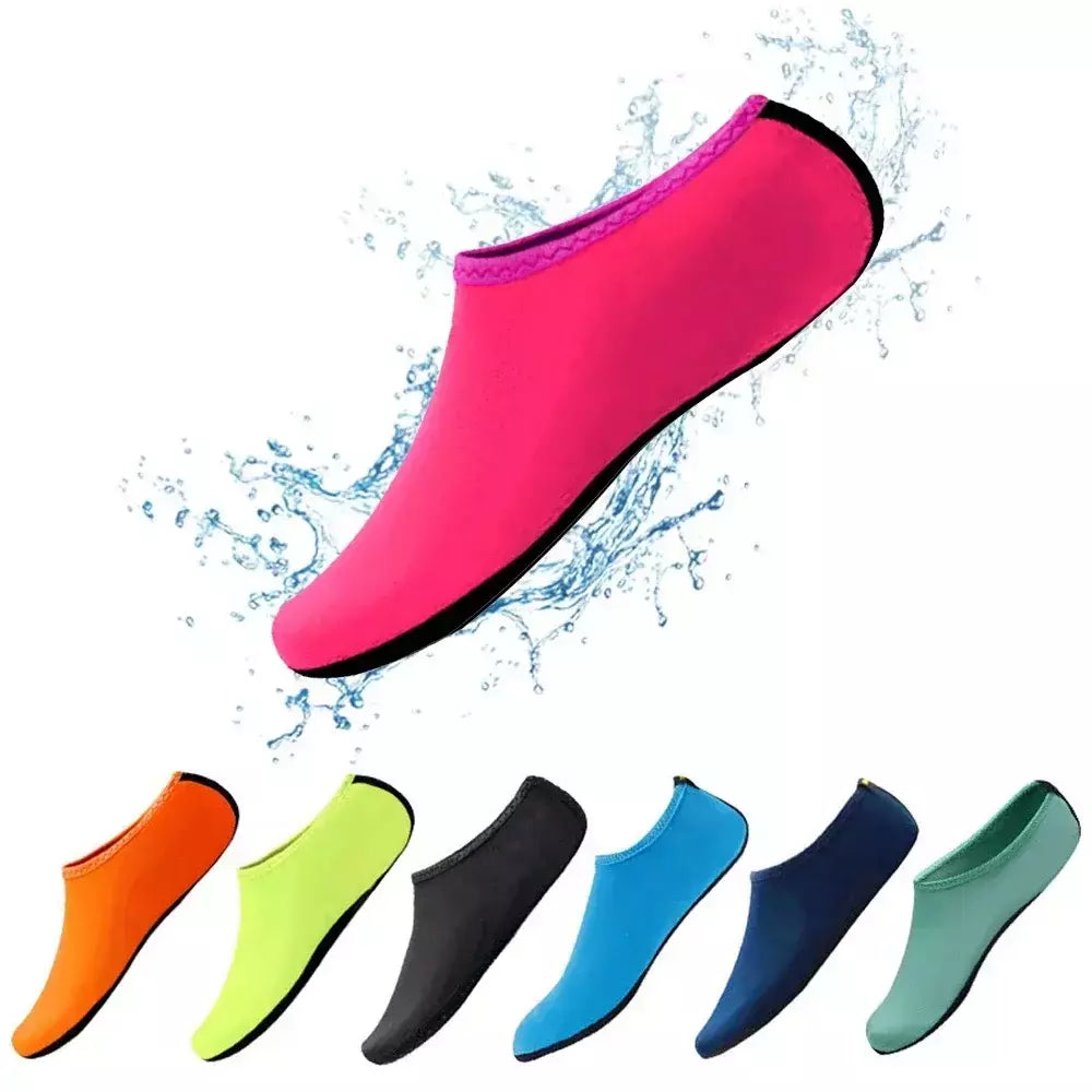 Sapatilhas antiderrapantes para água unissex, meias de mergulho, sandália de praia aquática de verão, sapato plano, chinelo marítimo para homens e mulheres