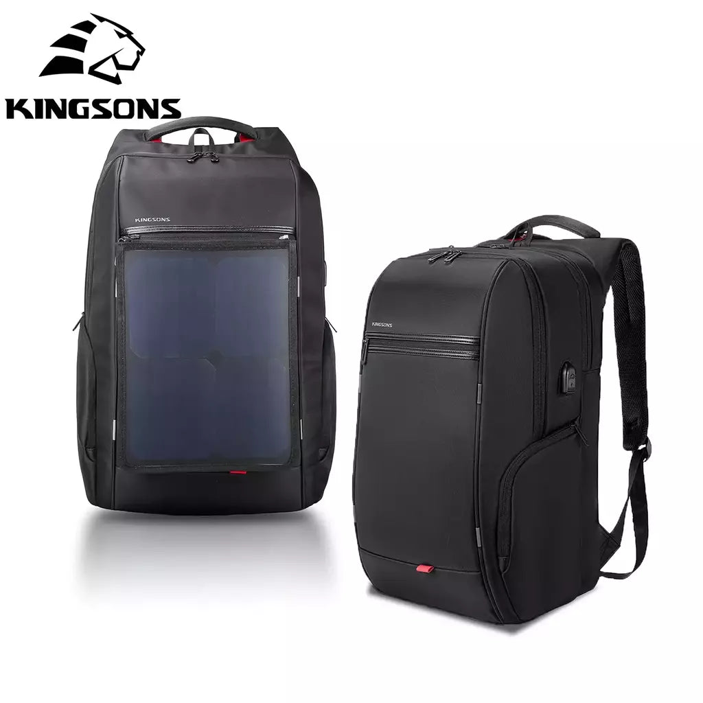 Kingsons bolsa masculina à prova d'água, mochila para laptop de 17 polegadas com carregamento usb externo, mochila antifurto para laptop, multicamadas