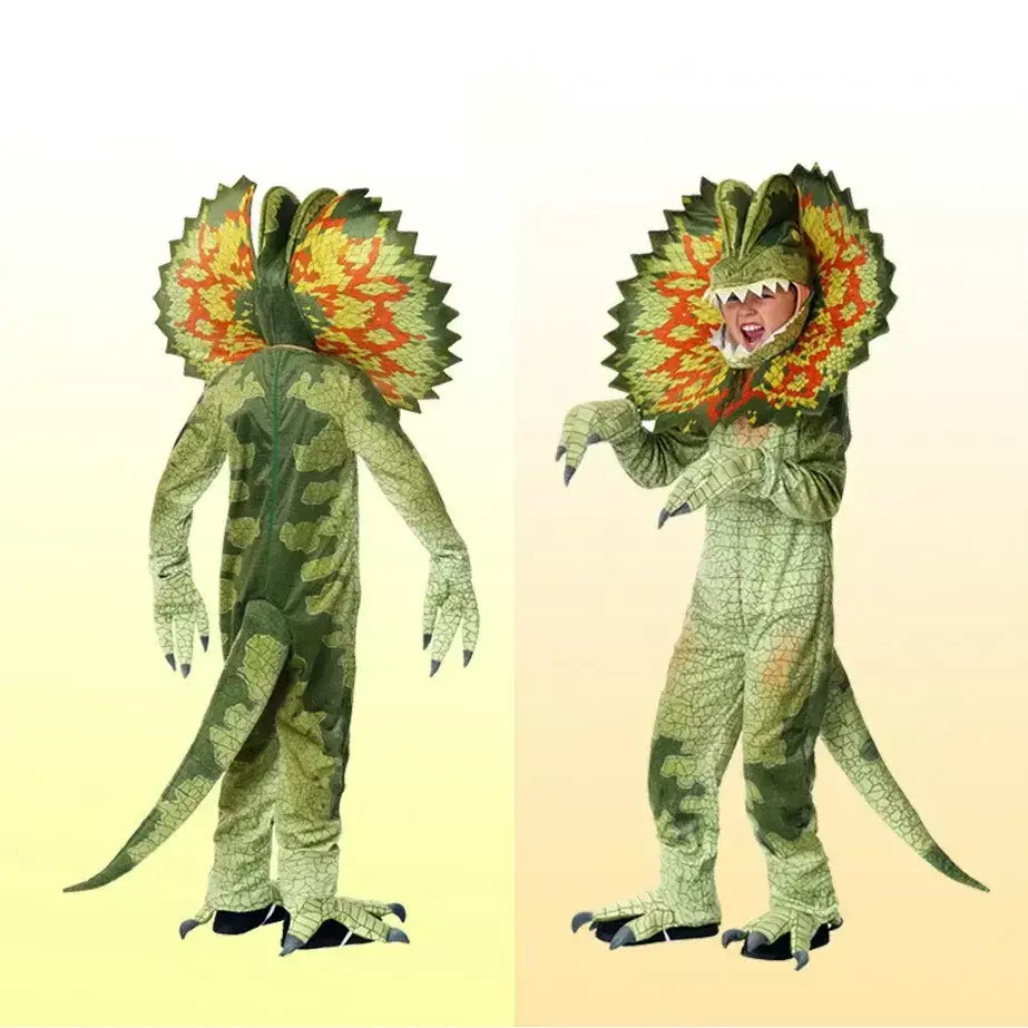 Halloween crianças trajes de dinossauro mundo t-pirannosaurus cosplay macacões palco festa cos ternos para crianças presentes de natal