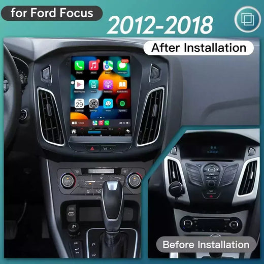 Tela vertical GPS de rádio inteligente estilo Android Tesla para Ford Focus