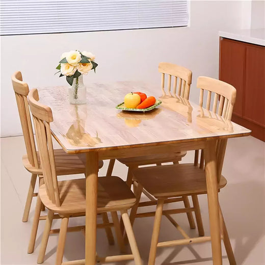 Toalha De Mesa De PVC Transparente Com Espessura, Resistente Ao Calor, Impermeável, Resistente A Óleo, Esteira De Mesa De Jantar, 1Pc