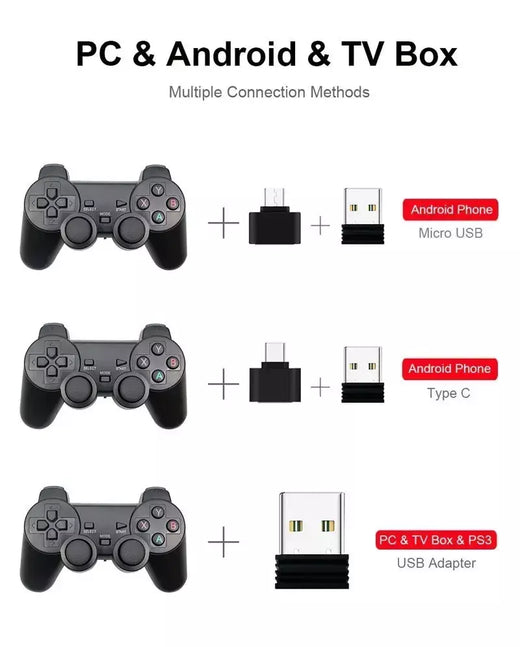 2.4g sem fio gamepad para android telefone/pc/ps3/caixa de tv controlador de jogo joystick para super console x acessórios de jogo