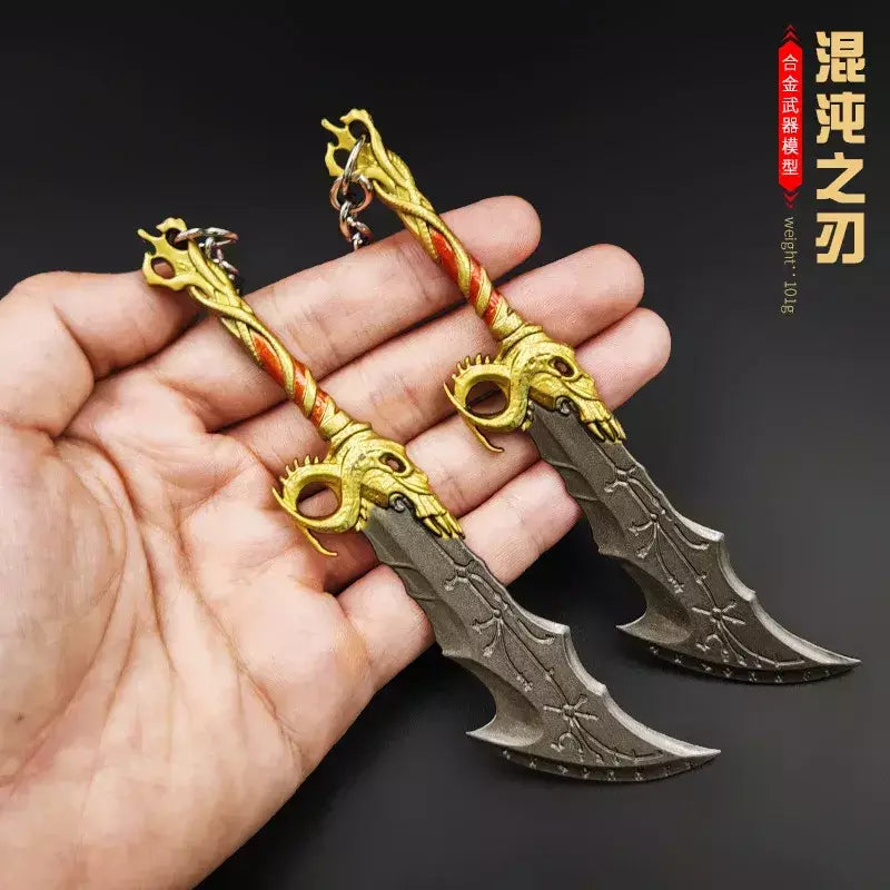 13 cm god of wars 5 jogo periféricos lâminas do caos metal artesanato arma modelo colecionável ornamentos criativo presentes de aniversário brinquedo