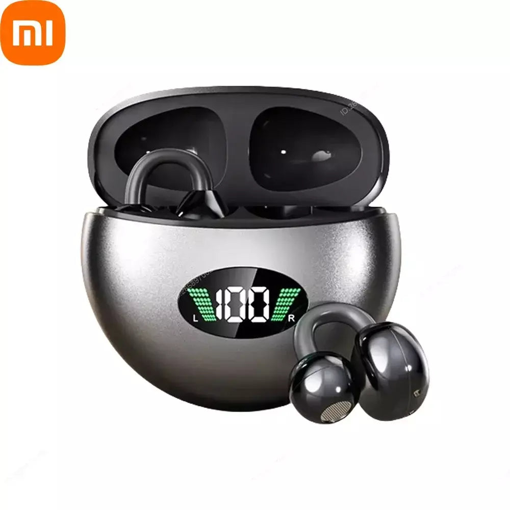 Xiaomi sem fio bluetooth q71 clip-on fones de ouvido alta qualidade som display led música esportes fone de ouvido