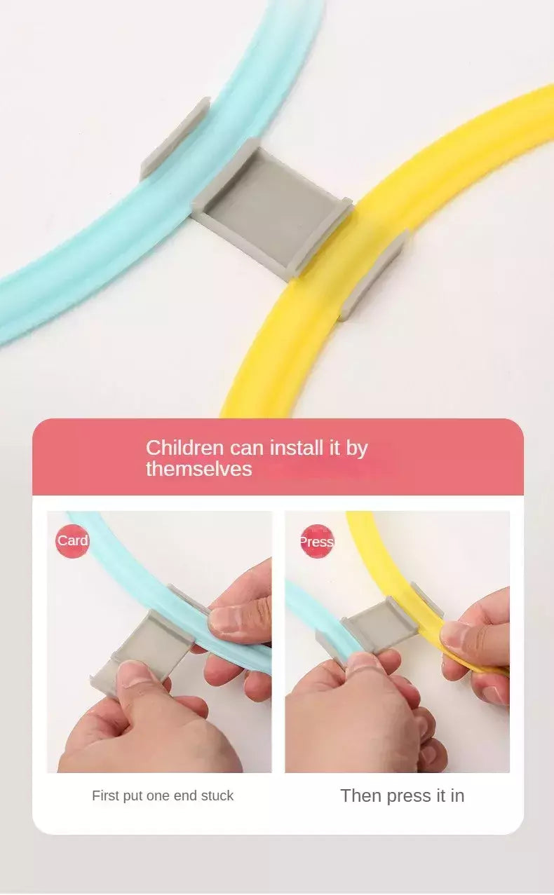 Brinquedos esportivos engraçados para treinamento físico infantil, treliça jump ring set, jogo ao ar livre, 10 aros, 10 conectores para brincar no parque, meninos e meninas, novo