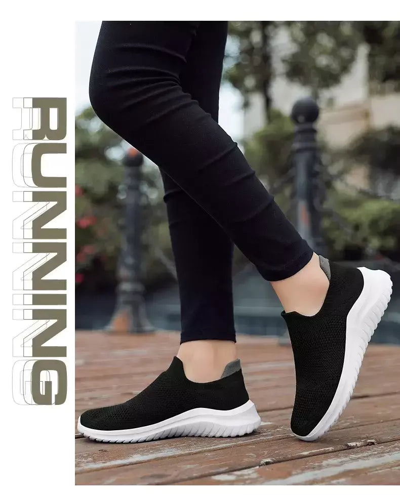 Sapatos masculinos tênis de malha respirável deslizamento em tênis de corrida ao ar livre antiderrapante casal jogging treinamento caminhadas sapatos esportivos