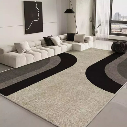 Tapete de tamanho grande, tapete para decoração de casa, estilo minimalista, mesa de café anti-queda, tapete para sofá