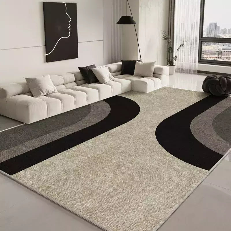 Tapete de tamanho grande, tapete para decoração de casa, estilo minimalista, mesa de café anti-queda, tapete para sofá