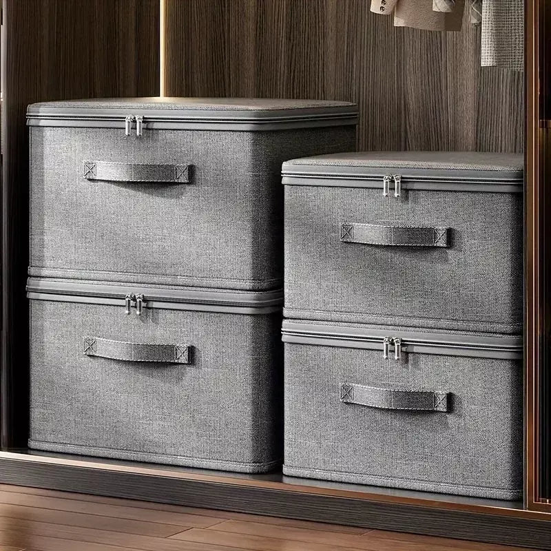 Caixas de armazenamento impermeáveis empilháveis-organizadores multiuso para armário, quarto, escritório de cozinha, ideais para brinquedos, livros, armazenamento de roupas