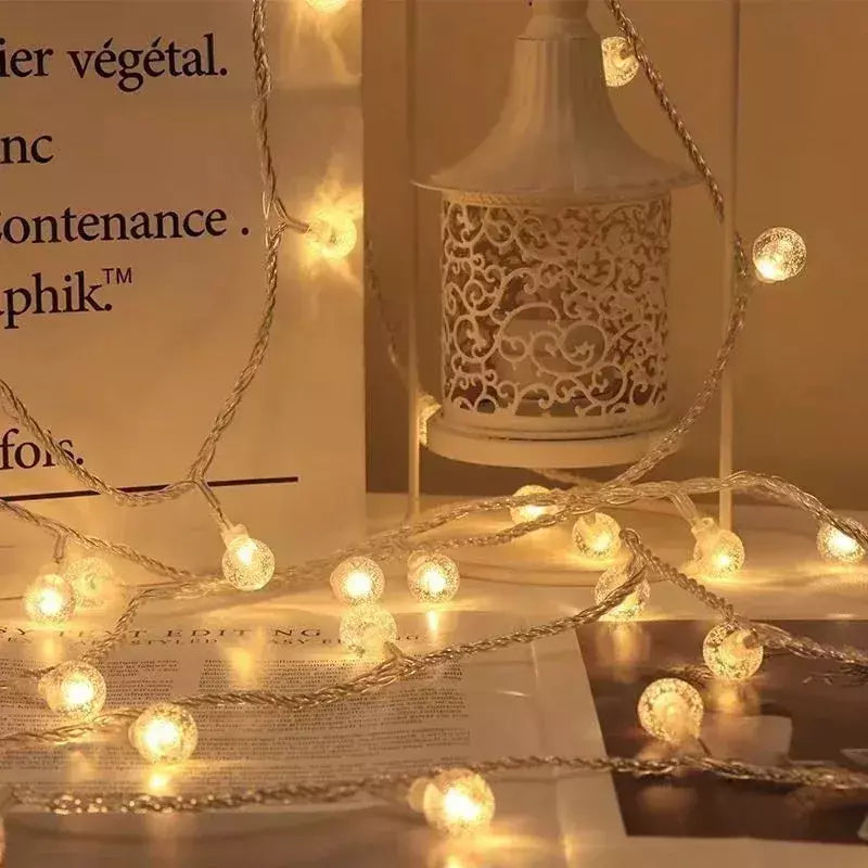 Snowflake LED String Lights para decoração de casa, Fairy Lamp, Árvore de Ano Novo, Jardim, Natal, 3m, 2024, 2025, Noel 6
