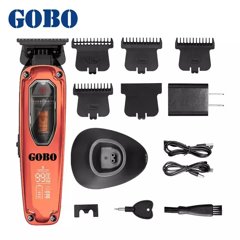 GOBO-Atualizado Maglev Motor para Cabeleireiro, Gravação Push, Barbearia Profissional Usando, Clippers elétricos