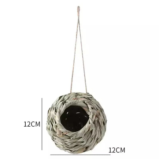 Ninho de pássaros tecido decorativo ao ar livre, Bird Cage Grass Egg Cage, Ninho de papagaio suspenso, Casas para quarto de estimação, Novo, 2024