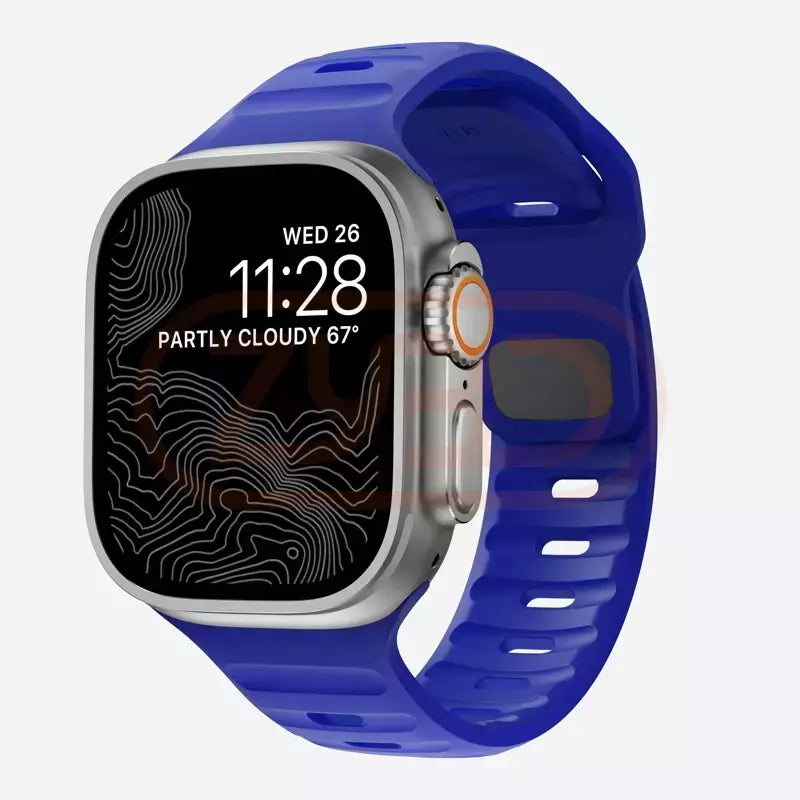 Pulseira esportiva para apple watch ultra 9 8 7 6 se 5 pulseira leve de silicone macio para iwatch 38mm 40mm 42mm 44mm 45mm 49mm