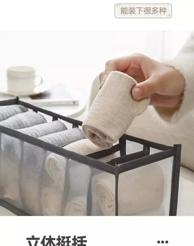 Organizador de gaveta para roupas íntimas, caixa de armazenamento dobrável, organizador de armário, divisor de gaveta para cuecas, meias, sutiã, caixas de armazenamento