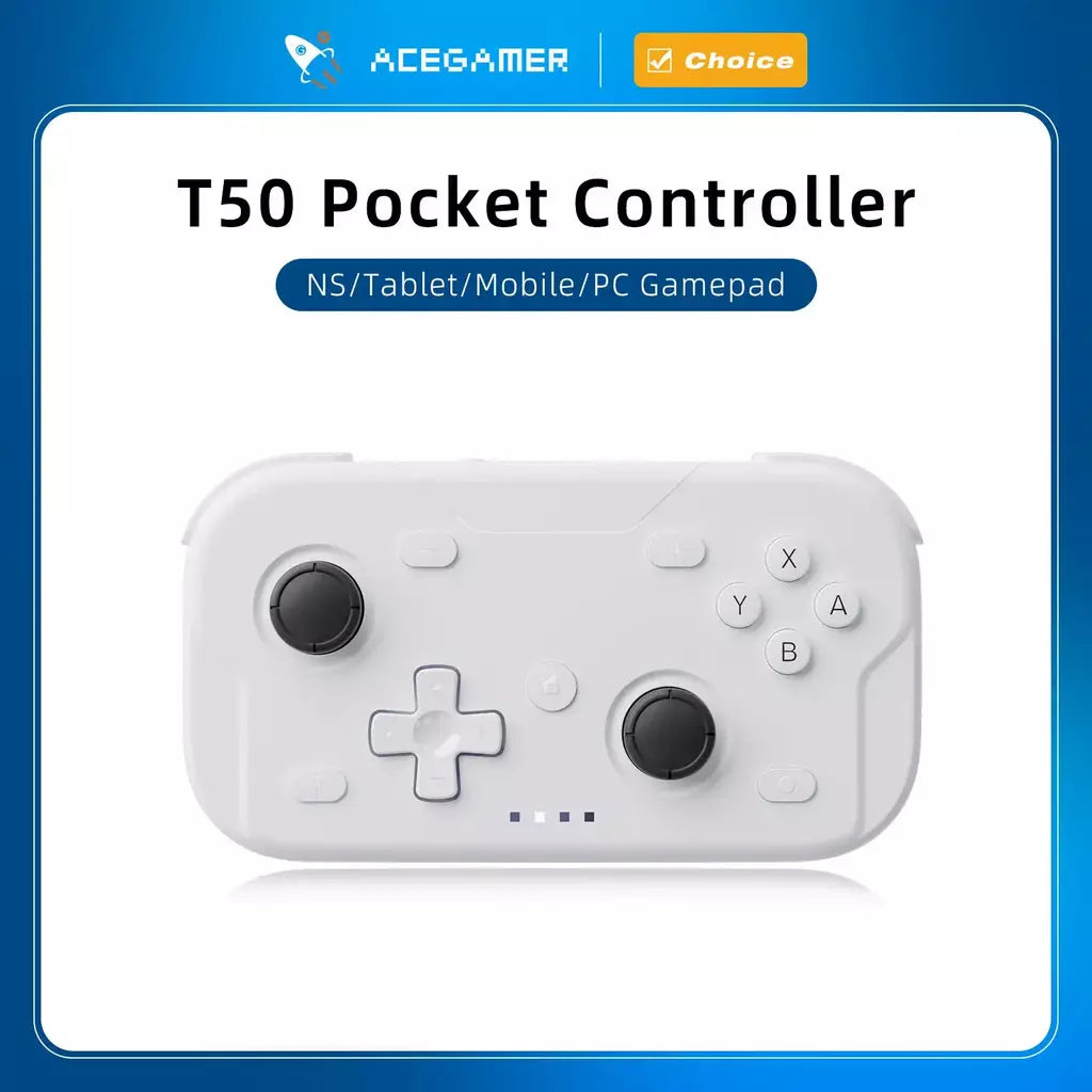 AceGamer Pocket Game Controller Portátil Hall Joysticks 1000Hz Bluetooth Gamepad para Switch/Switch2/Android/iOS/PC/Steamdeck