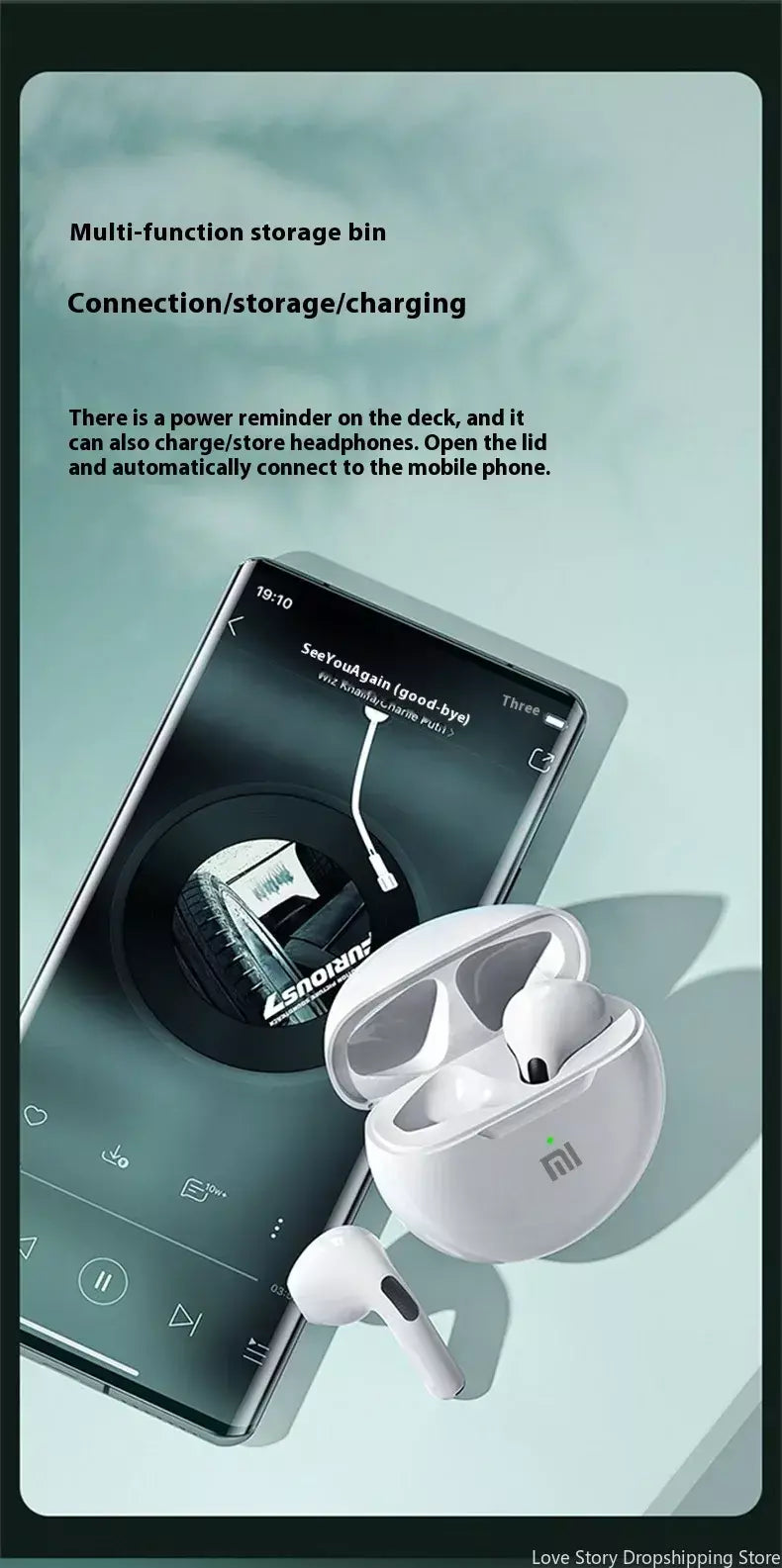 Xiaomi redmi pro6 fones de ouvido tws sem fio bluetooth controle toque alta fidelidade som esporte música com microfone