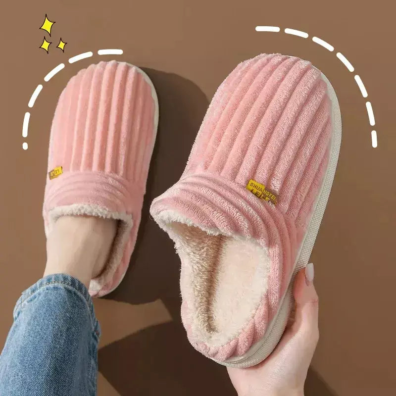 Pallene novos chinelos de pele para mulheres homens inverno peludo moda quente tornozelos de pelúcia aconchegante slides para casa interior sola macia sapatos de algodão