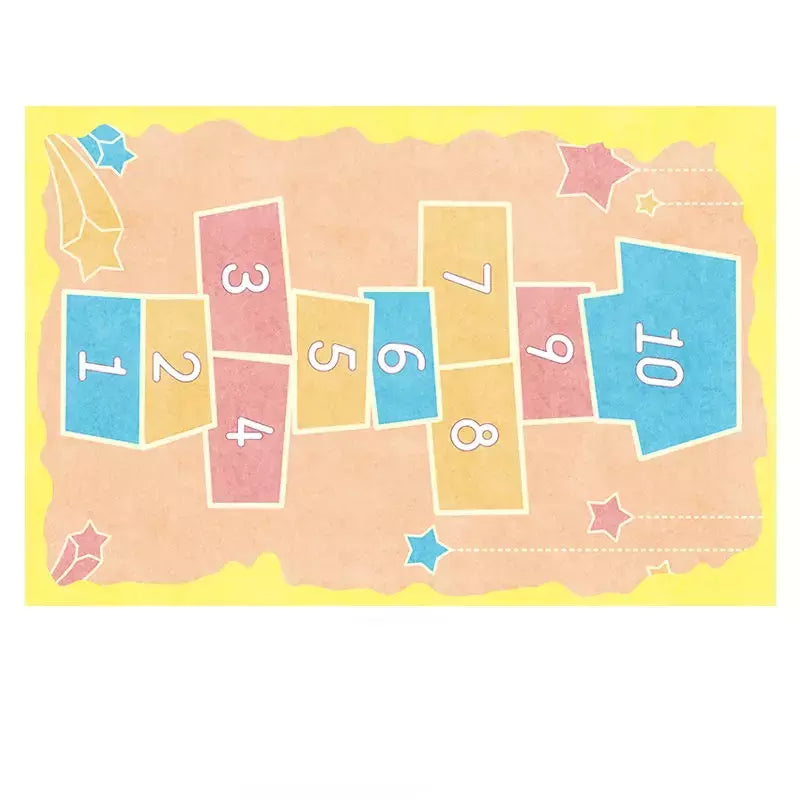 Tapete antiderrapante para jogos de desenhos animados para crianças, decoração de lar, baby crawling, meninos e meninas, cinza claro, jogo, enfeites infantis
