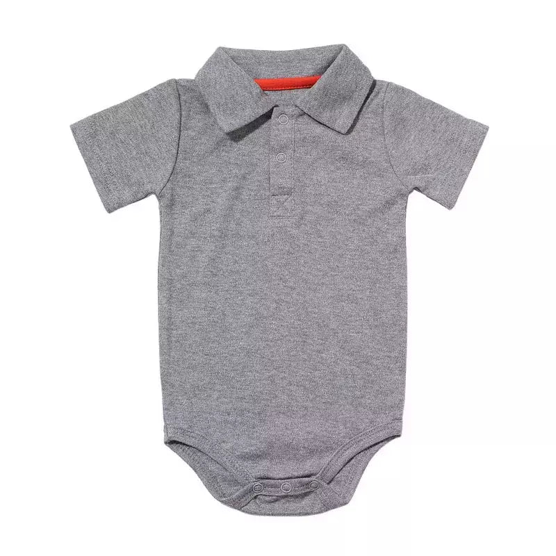 Verão bebê menino menina macacão turn-down collar infantil roupas de algodão recém-nascido macacão para 0-2y crianças bebe outfits