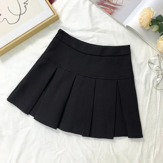Mini vestido de cintura alta feminino, Cinza, Emagrecimento, Versátil, Anti-Exposição, Saia Linha A, Design, Sentido, Primavera, Outono, Novo, 2022