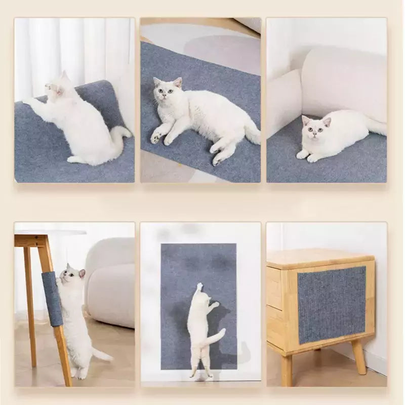 Anti gato risco sofá diy gatos placa de risco sofá proteção patas afiar aparável auto-adesivo tapete gatos placa de risco