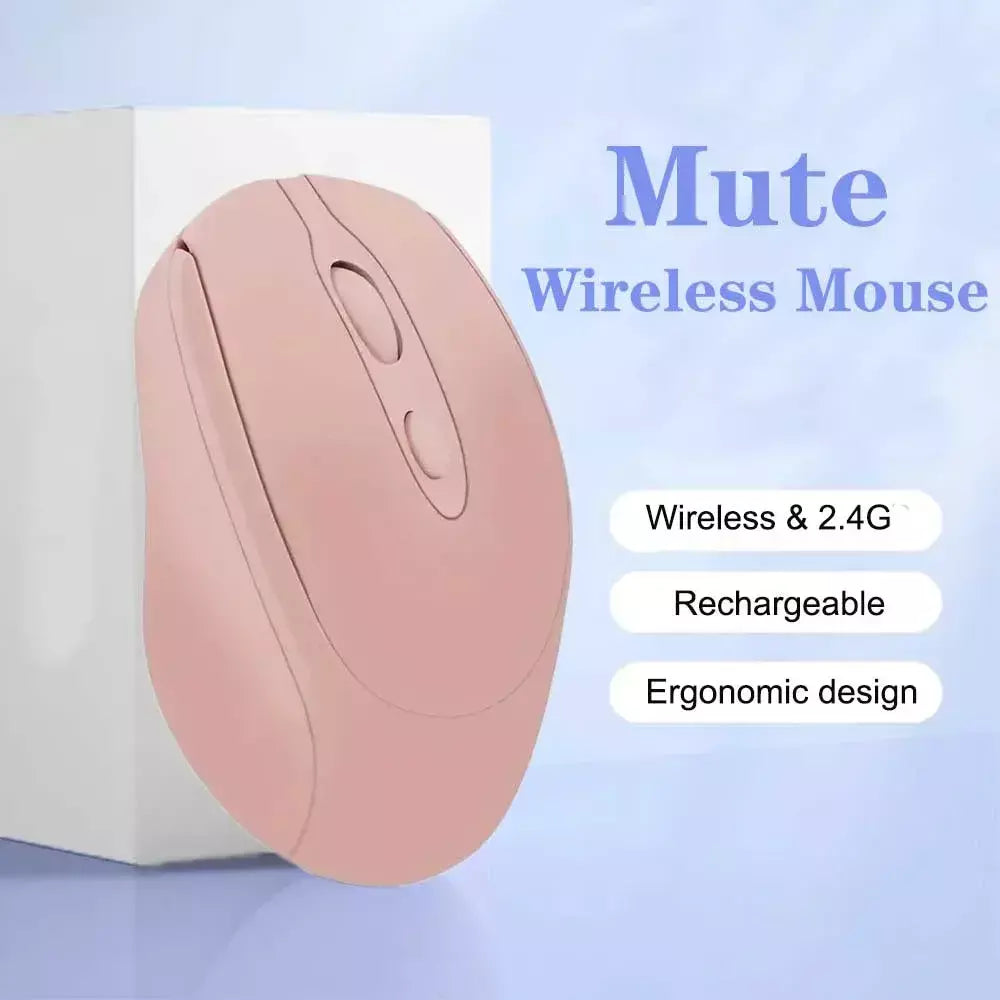 Rato de jogo sem fio recarregável 2.4g bluetooth-mouse sem fio usb silencioso gamer ratos para computador portátil mac tablet