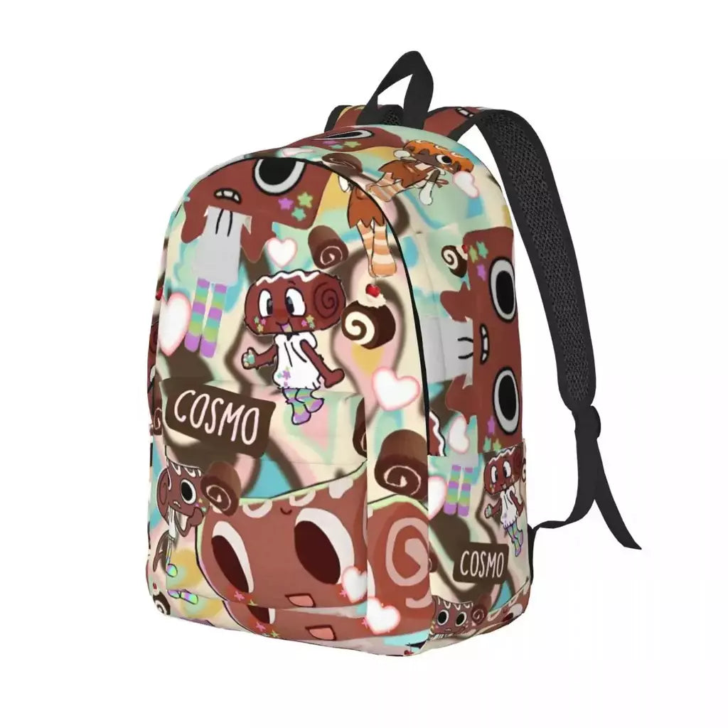 Mochila fofa Dandys World para homens e mulheres, legal, estudante, trabalho, mochila, jogo, laptop, bolsa de ombro ao ar livre