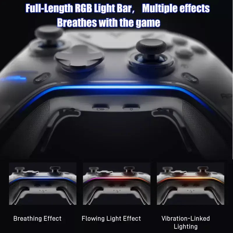 Flydigi apex 5 controlador gamepad sem fio gamepad para pc/switch/telefone/tv/tablet computador, doca de carregamento com tela rgb legal