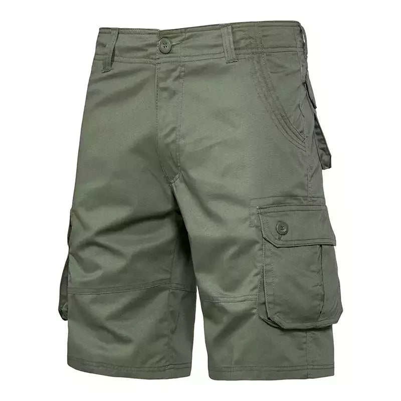 Shorts de praia largas para homens, macacão de bolso múltiplo, calça níquel confortável de algodão para o verão, esportes casuais ao ar livre