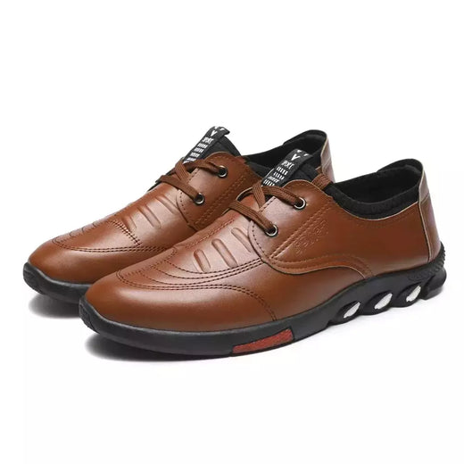 Sapato de couro macio masculino, sapatilha antiderrapante, mocassins formais, tênis casual confortável, vestido primavera, masculino, 2022