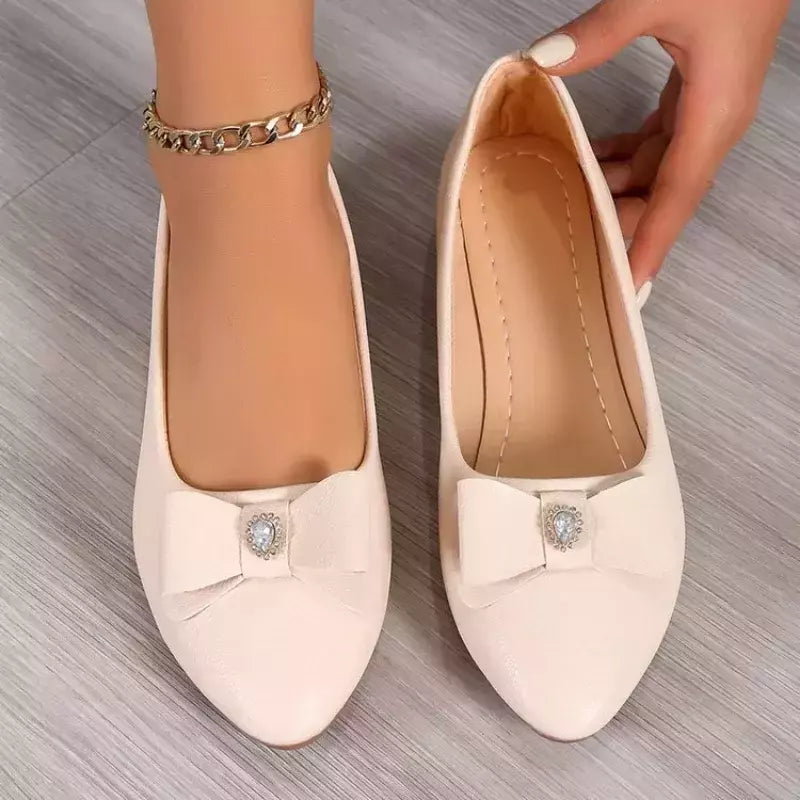 Mulheres casuais apartamentos sapatos novo arco elegante sapatos de caminhada primavera designer marca retro vestido sola macia sapatos zapatillas mujer