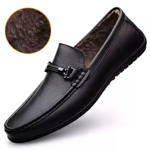 Sapatos de couro genuíno para homens, mocassins de negócios casuais, apartamentos artesanais para dirigir, moda que combina com tudo, nova chegada