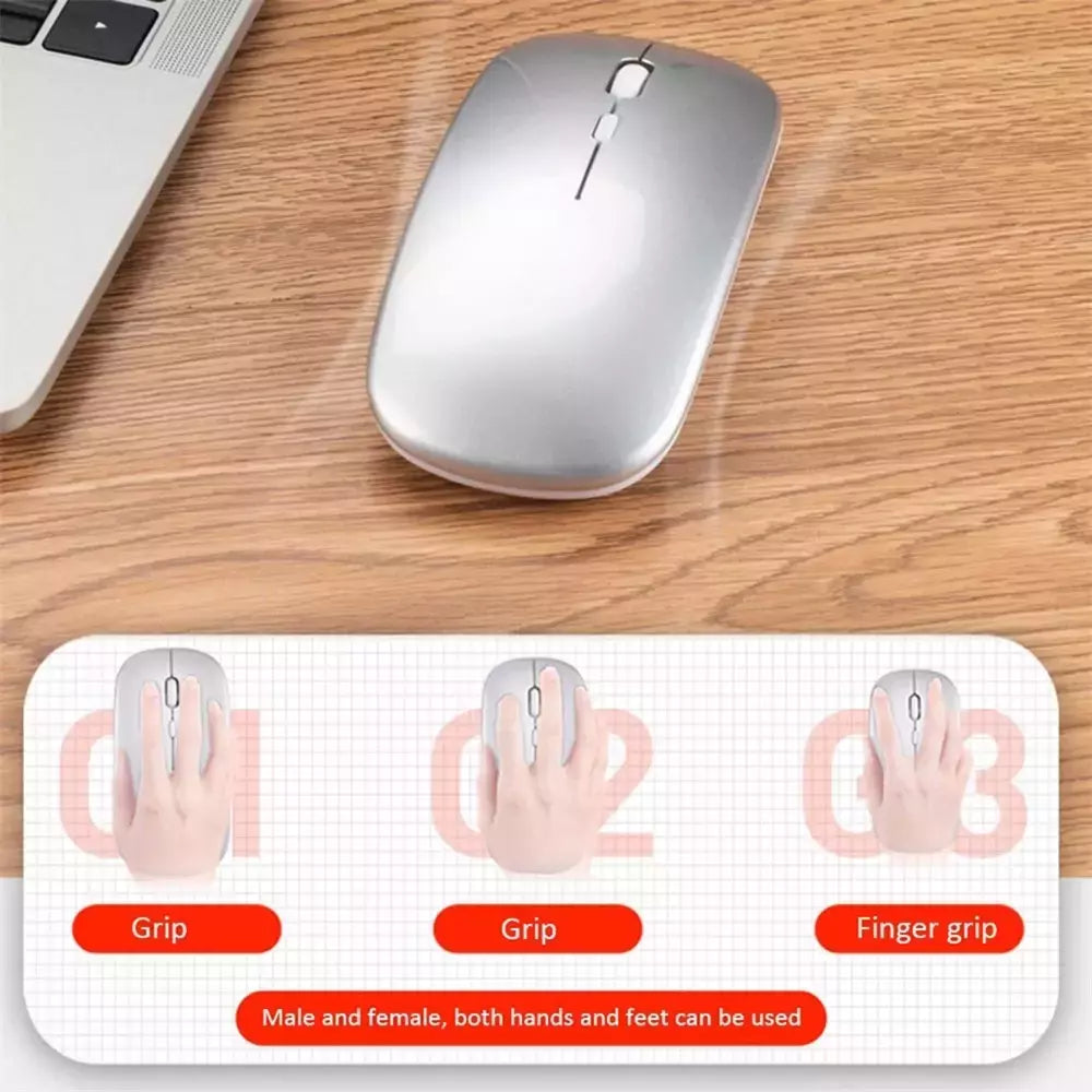 Mouse para jogos sem fio com modo único, Mouse de bateria com receptor USB, DPI ajustável, apto para PC, laptop, notebook, casa e escritório, 2.4GHz