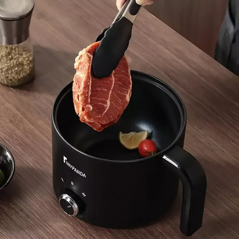 Panela elétrica antiaderente de 1,8l, panela multifuncional, panela de arroz cozido no vapor única/dupla com função de fritura elétrica