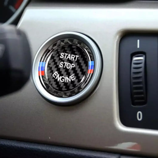 Botão de parada de partida do motor substituir capa guarnição adesivo para bmw 1 3 séries e90 e92 e93 320i z4 e89 acessórios estilo interior do carro