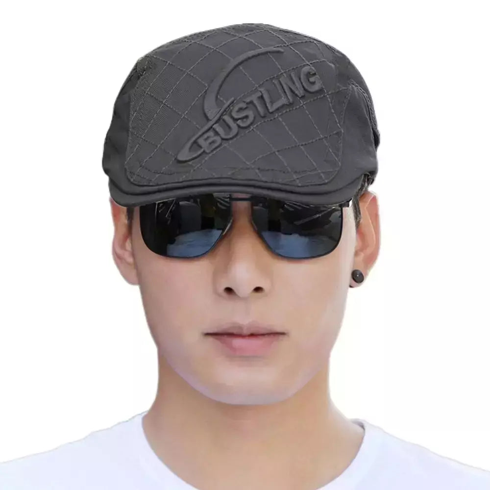 Chapéu de boina de algodão masculino, boina casual respirável de jornaleiro, boina de taxista, primavera, verão, outono