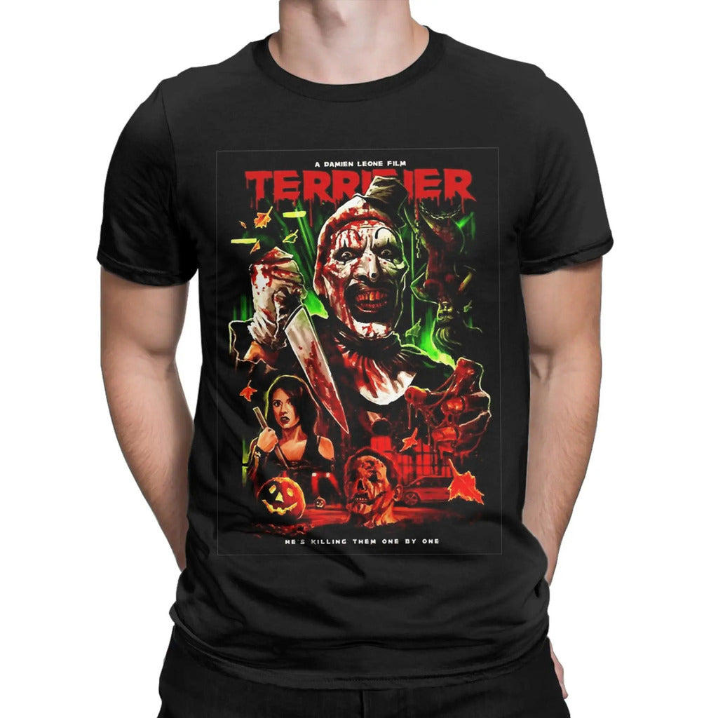 Terrificantes olhos brilhantes arte camiseta masculina novidade puro algodão camisetas crewneck manga curta camisetas roupas tamanhos grandes