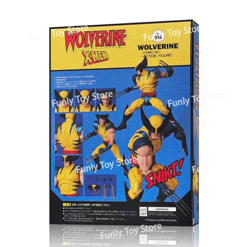 Em estoque ct brinquedos wolverine mafex 138 figura marrom 096 azul quadrinhos ver amarelo x-men anime figura de ação estatueta presentes personalizados brinquedos