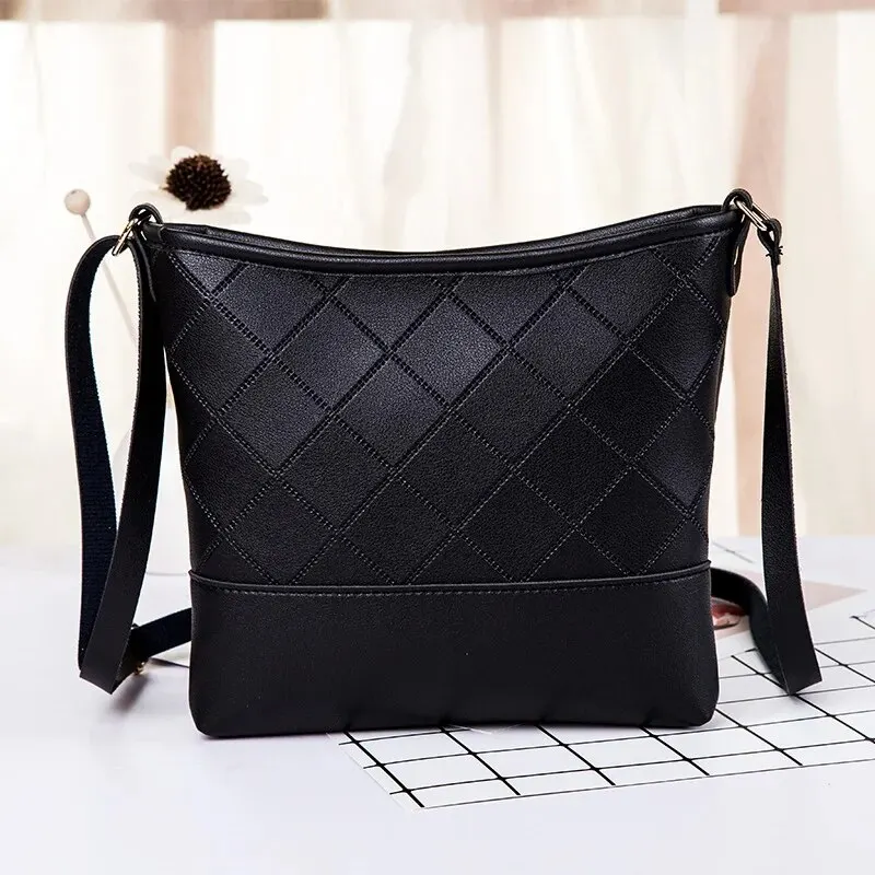 Bolsa de ombro única padrão floral para mulheres, Bolsa de balde pequena, Superfície macia, Material PU, Bolsa Crossbody elegante para senhoras