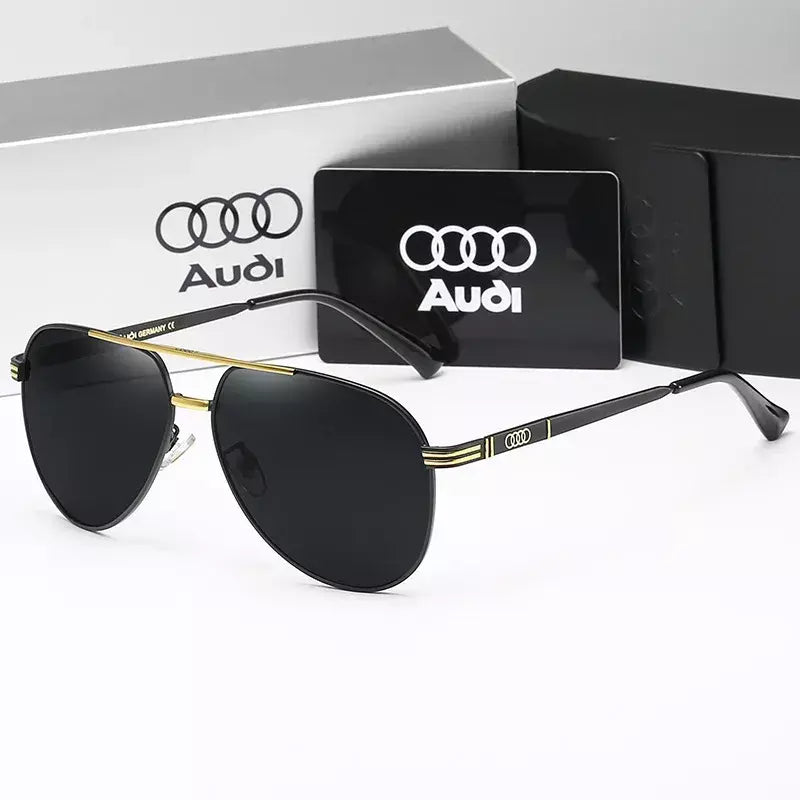 Audi uv400 polarizado antirreflexo retro vôo óculos de sol para motocicleta clássico sapoye ao ar livre óculos das mulheres dos homens 558