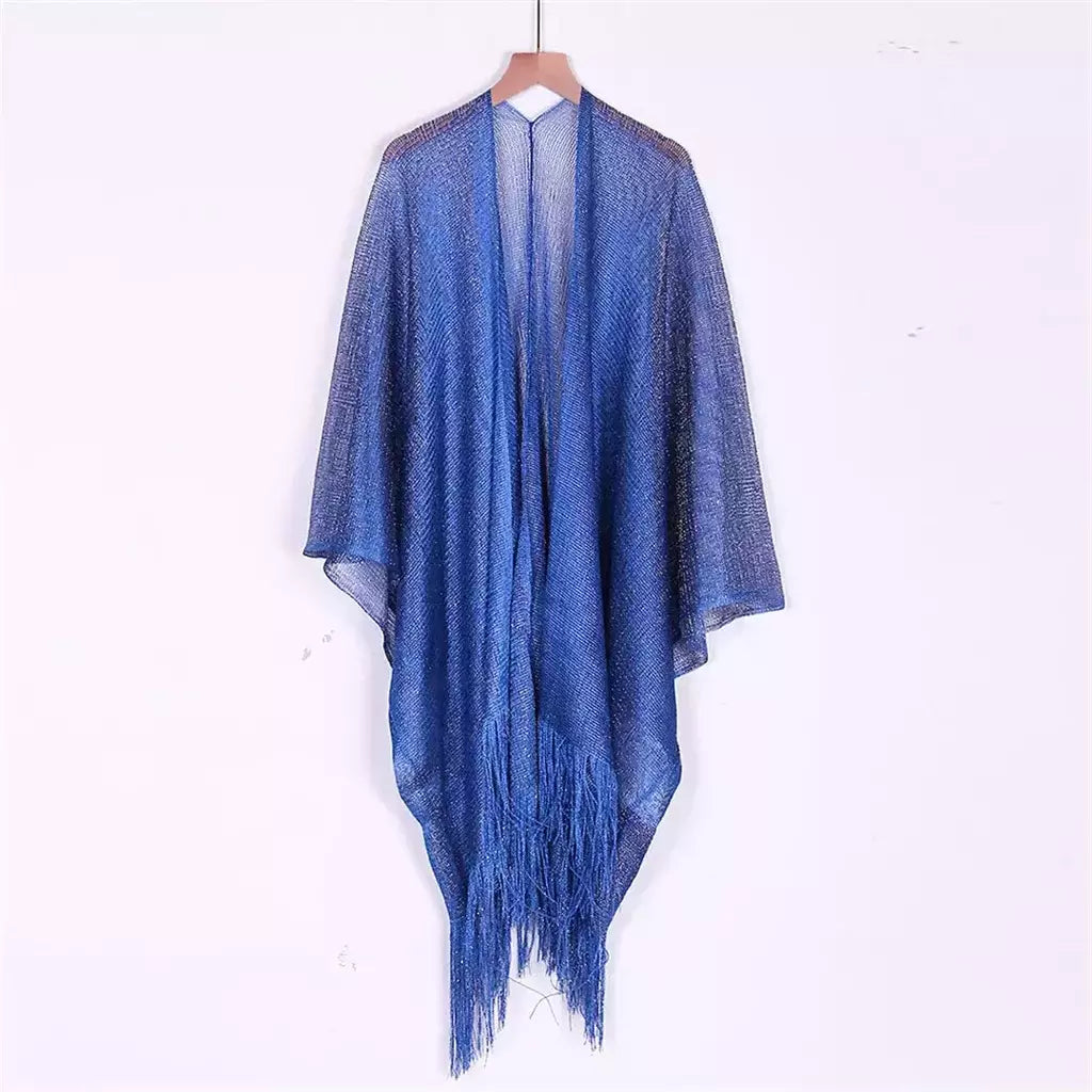 Moda borla ouro bikini cobrir sexy vestido de praia túnicas para mulheres beachwear verão cover-ups kaftan vestido de noite xales