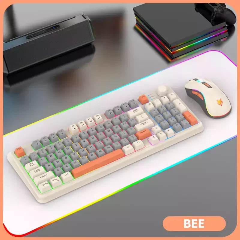 USB Wired Game Keyboard and Mouse Set, Iluminado, Desktop, Laptop, Casa, Escritório, Feminino, Masculino, K820