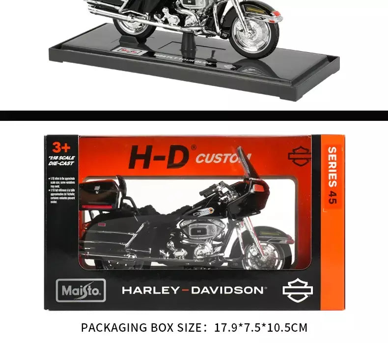 Maisto 1:18 Harley Davidson 1988 FLT TOUR GLIDE Veículos fundidos colecionáveis Hobbies Modelo de motocicleta Brinquedos