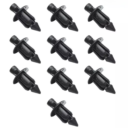 10/20/30 pçs 6mm preto rebite carenagem corpo guarnição painel prendedor clipes de parafuso para honda suzuki kawasaki acessórios da motocicleta peças
