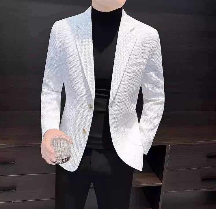 Blazer fino preto slim fit masculino, jaquetas masculinas, casaco de negócios, estilista de luxo, roupas de alta qualidade, novo, 2021