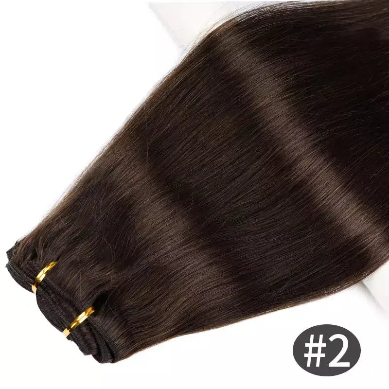 Doreen 160g 200g 240g série de volume máquina brasileira remy clipe reto em extensões de cabelo humano cabeça cheia 10 pçs 16 a 24 Polegada